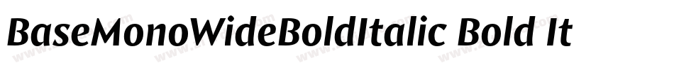 BaseMonoWideBoldItalic Bold Italic字体转换